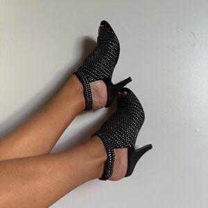 Jeffrey Campbell “Vintage” Studded/Bedazzled Peep Toe Heels